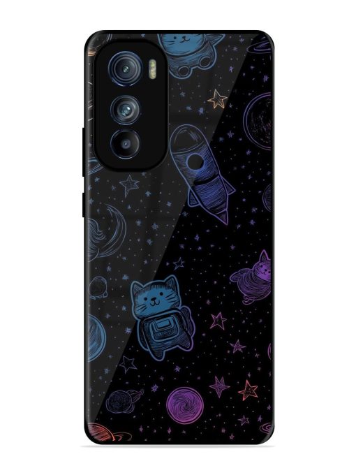 Cosmic Cat Chaos Glossy Soft Edge Case for Motorola Moto Edge 30 Chachhi