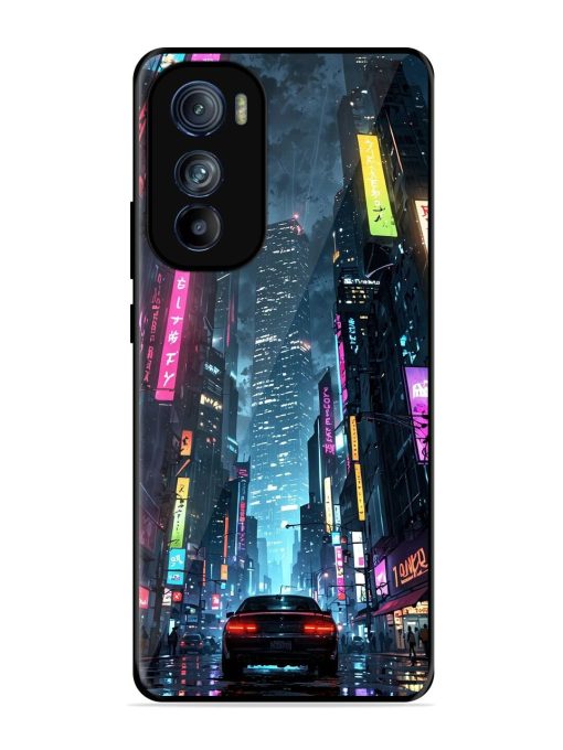 Neon Nightscape Glossy Soft Edge Case for Motorola Moto Edge 30 Chachhi