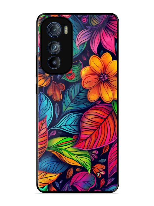 Rainbow Of Blooms Glossy Soft Edge Case for Motorola Moto Edge 30