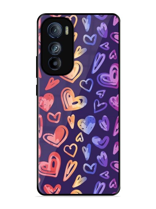 Rainbow Hearts Glossy Soft Edge Case for Motorola Moto Edge 30 Chachhi