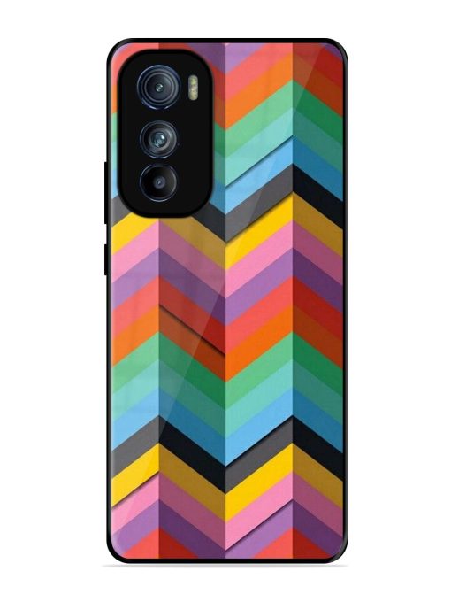 Colorful Zigzag Glossy Soft Edge Case for Motorola Moto Edge 30 Chachhi