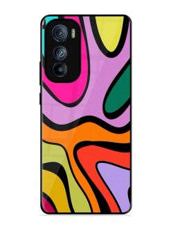 Groovy Swirls Glossy Soft Edge Case for Motorola Moto Edge 30