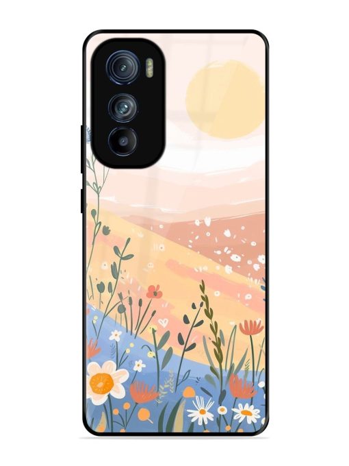 Golden Hour Blooms Glossy Soft Edge Case for Motorola Moto Edge 30 Chachhi