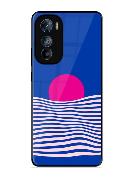 Pink Sunset Over Blue Waves Glossy Soft Edge Case for Motorola Moto Edge 30 Chachhi