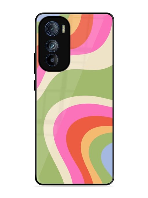 Wavy Rainbow Wonderland Glossy Soft Edge Case for Motorola Moto Edge 30
