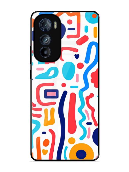 Whimsical Doodle Chaos Glossy Soft Edge Case for Motorola Moto Edge 30 Chachhi