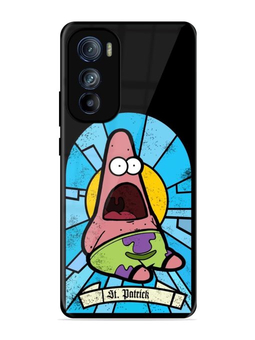 St. Patrick'S Day Stained Glass Patrick Star Glossy Soft Edge Case for Motorola Moto Edge 30