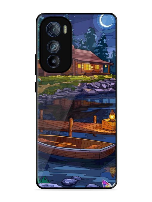 Moonlit Serenity Glossy Soft Edge Case for Motorola Moto Edge 30