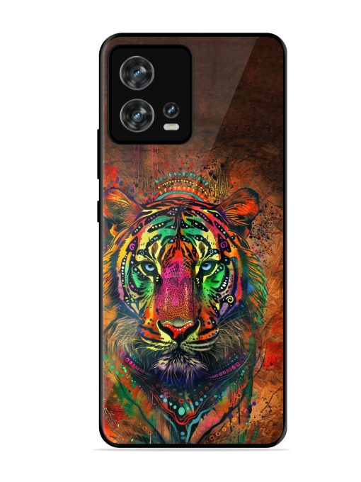 Cosmic Tiger Glossy Soft Edge Case for Motorola Moto Edge 30 Fusion Chachhi