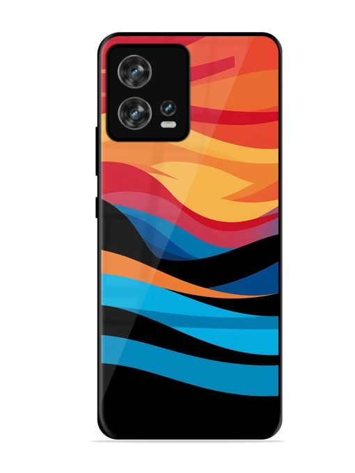 Blazing Currents Glossy Soft Edge Case for Motorola Moto Edge 30 Fusion Chachhi