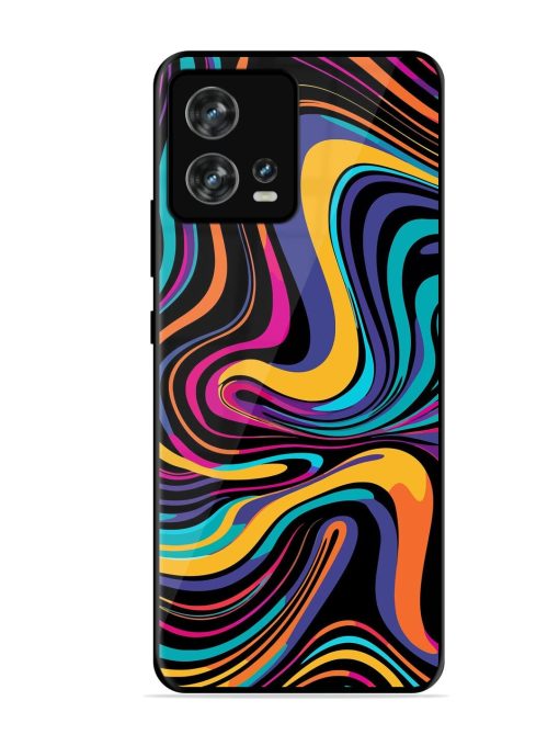 Psychedelic Swirl Glossy Soft Edge Case for Motorola Moto Edge 30 Fusion Chachhi