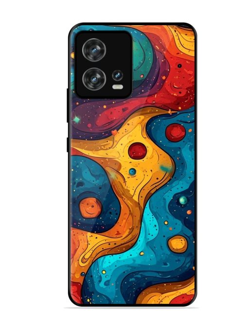 Cosmic Swirl Glossy Soft Edge Case for Motorola Moto Edge 30 Fusion Chachhi