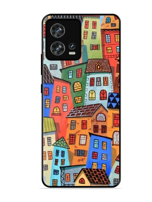 Rainbow House Glossy Soft Edge Case for Motorola Moto Edge 30 Fusion Chachhi