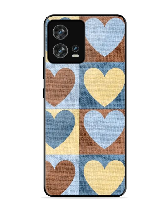 Hearts On Canvas Glossy Soft Edge Case for Motorola Moto Edge 30 Fusion Chachhi