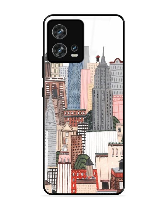 Cityscape Dreams Glossy Soft Edge Case for Motorola Moto Edge 30 Fusion Chachhi