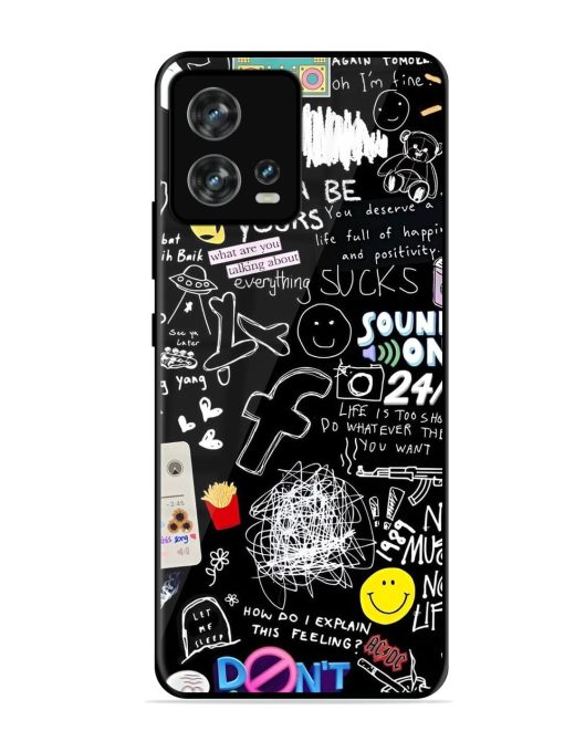 Doodle Diary Glossy Soft Edge Case for Motorola Moto Edge 30 Fusion Chachhi