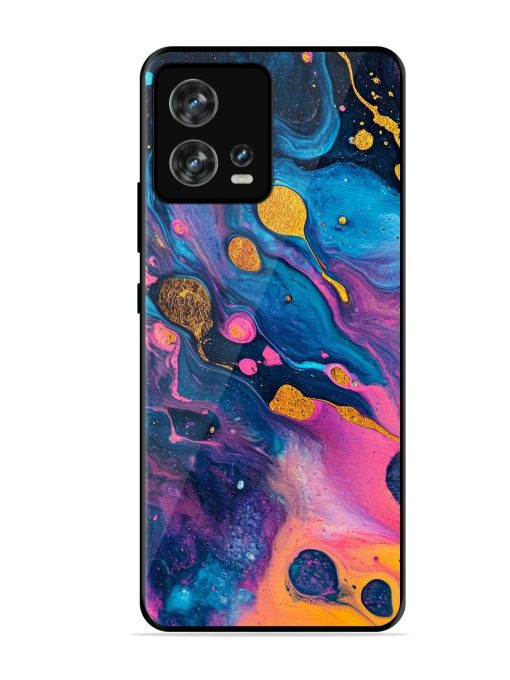 Cosmic Swirl Glossy Soft Edge Case for Motorola Moto Edge 30 Fusion Chachhi