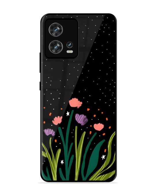 Midnight Bloom Glossy Soft Edge Case for Motorola Moto Edge 30 Fusion Chachhi