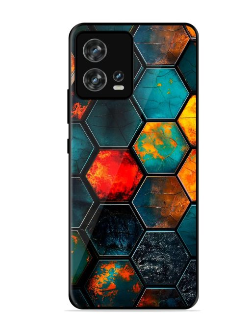 Hexagon Hive Glossy Soft Edge Case for Motorola Moto Edge 30 Fusion Chachhi