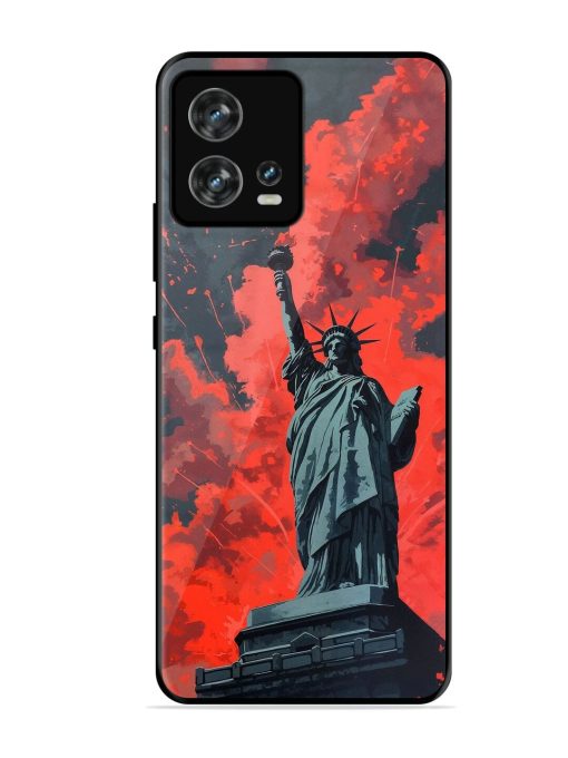 Lady Liberty'S Firework Finale Glossy Soft Edge Case for Motorola Moto Edge 30 Fusion Chachhi