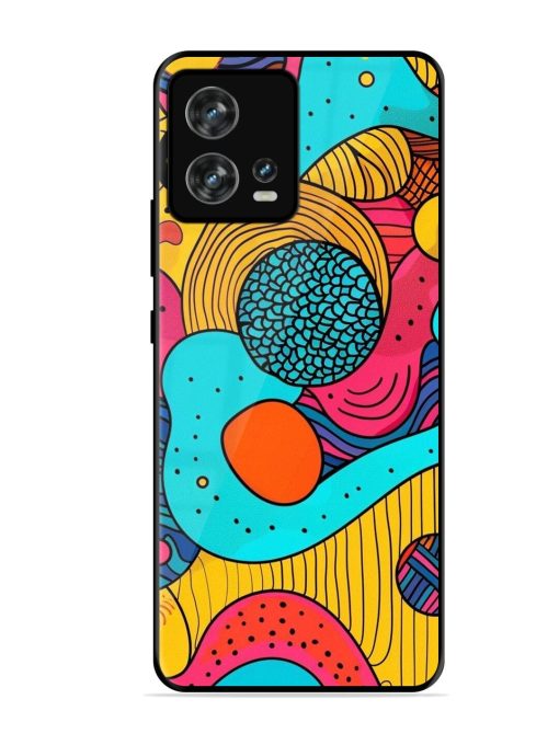 Psychedelic Patterns Glossy Soft Edge Case for Motorola Moto Edge 30 Fusion Chachhi