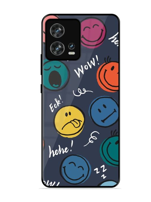 Emoticon Parade Glossy Soft Edge Case for Motorola Moto Edge 30 Fusion