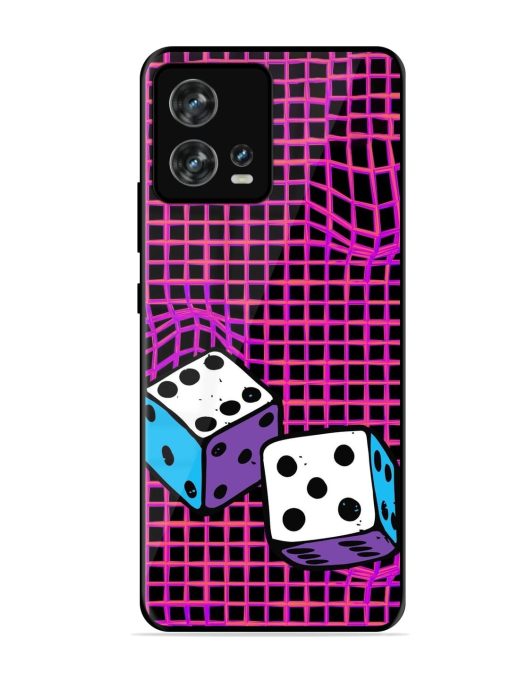 Glitched Dice Glossy Soft Edge Case for Motorola Moto Edge 30 Fusion Chachhi