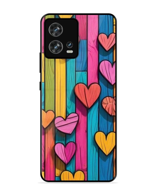 Rainbow Of Hearts Glossy Soft Edge Case for Motorola Moto Edge 30 Fusion Chachhi