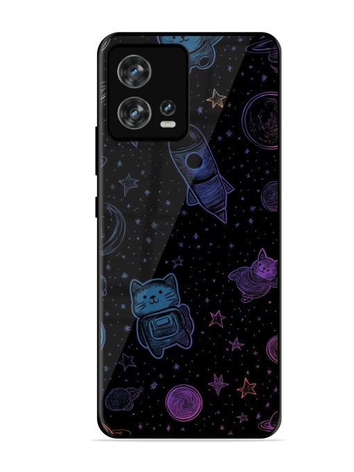 Cosmic Cat Chaos Glossy Soft Edge Case for Motorola Moto Edge 30 Fusion Chachhi