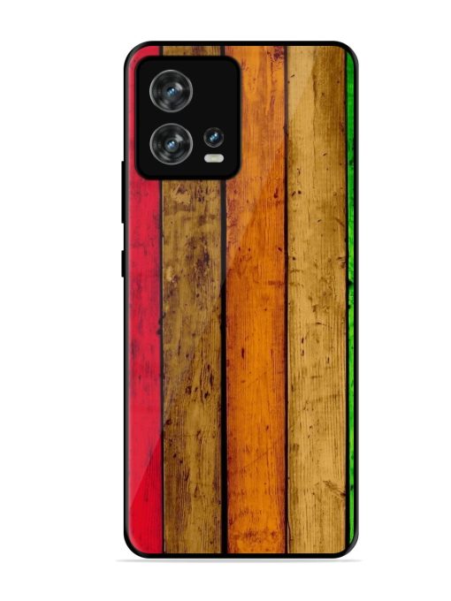 Colorful Woodgrain Glossy Soft Edge Case for Motorola Moto Edge 30 Fusion Chachhi