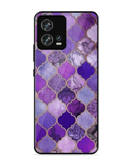 Purple Mosaic Magic Glossy Soft Edge Case for Motorola Moto Edge 30 Fusion Chachhi