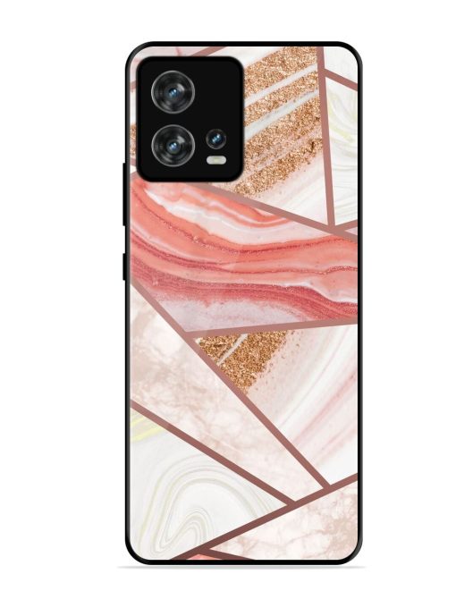 Rosy Mosaic Glossy Soft Edge Case for Motorola Moto Edge 30 Fusion