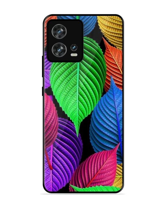 Rainbow Leaf Symphony Glossy Soft Edge Case for Motorola Moto Edge 30 Fusion Chachhi