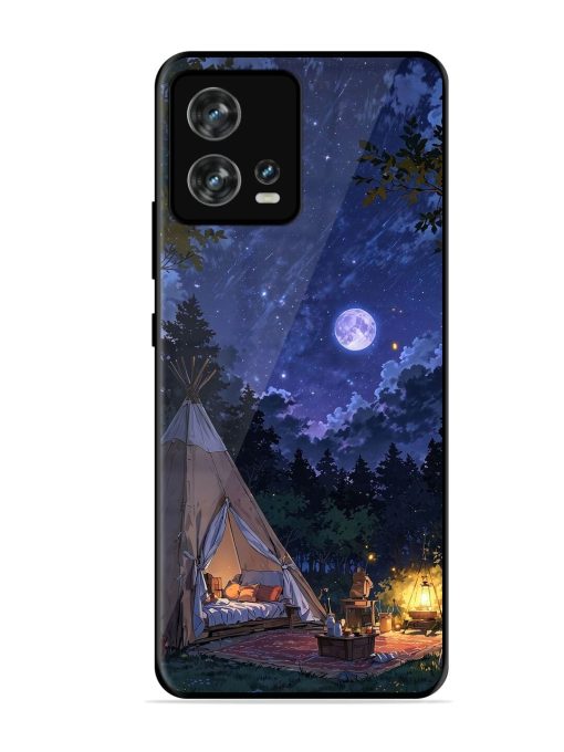 Moonlight Camping Glossy Soft Edge Case for Motorola Moto Edge 30 Fusion