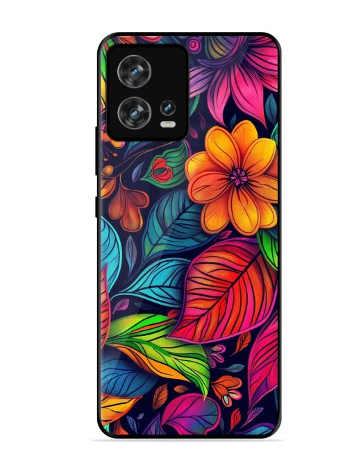 Rainbow Of Blooms Glossy Soft Edge Case for Motorola Moto Edge 30 Fusion Chachhi