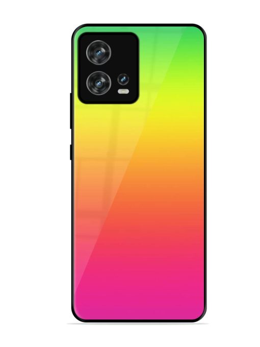 Rainbow Gradient Glossy Soft Edge Case for Motorola Moto Edge 30 Fusion Chachhi