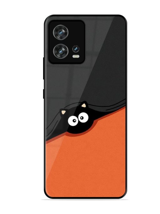 Peek-A-Boo Kitty Glossy Soft Edge Case for Motorola Moto Edge 30 Fusion