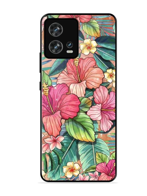 Tropical Tapestry Glossy Soft Edge Case for Motorola Moto Edge 30 Fusion Chachhi