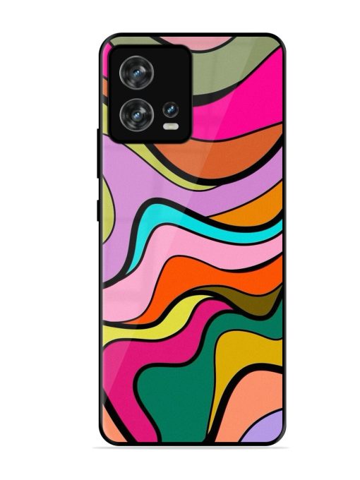 Wavy Wonder Glossy Soft Edge Case for Motorola Moto Edge 30 Fusion Chachhi