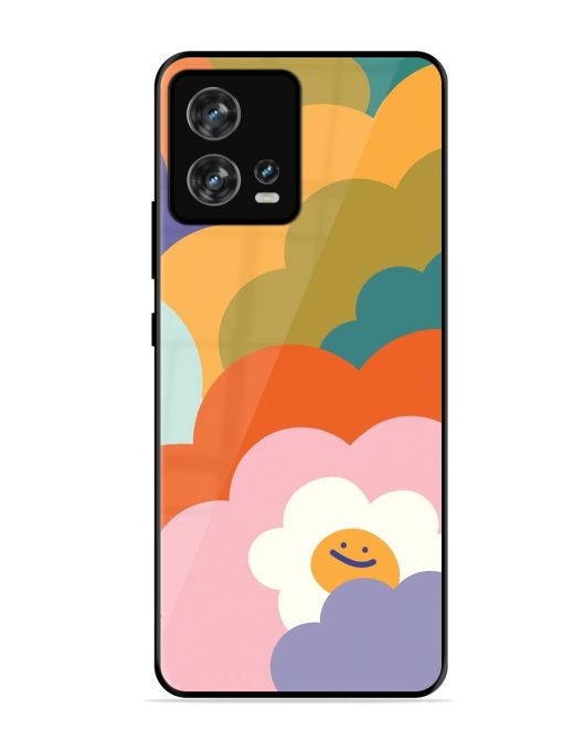 Happy Flower Power Glossy Soft Edge Case for Motorola Moto Edge 30 Fusion