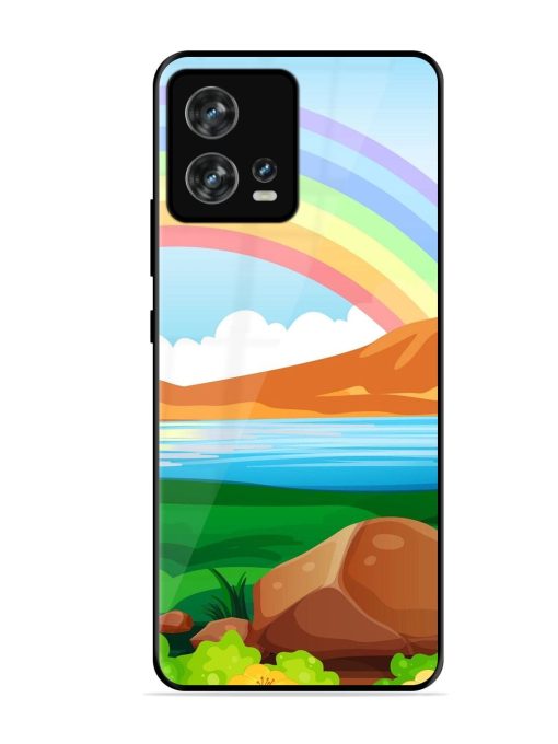 Rainbow Over The Lake Glossy Soft Edge Case for Motorola Moto Edge 30 Fusion Chachhi