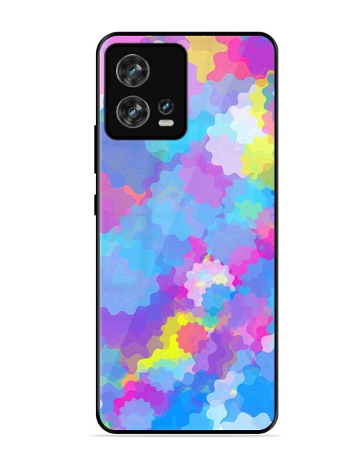 Psychedelic Cloud Burst Glossy Soft Edge Case for Motorola Moto Edge 30 Fusion Chachhi