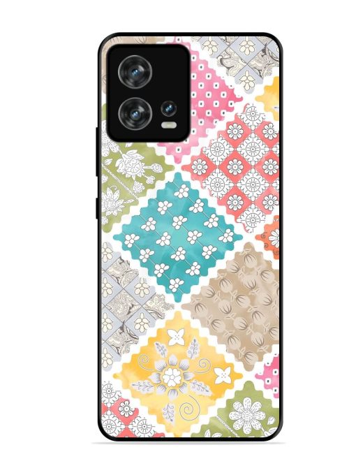 Patchwork Dreamscape Glossy Soft Edge Case for Motorola Moto Edge 30 Fusion Chachhi