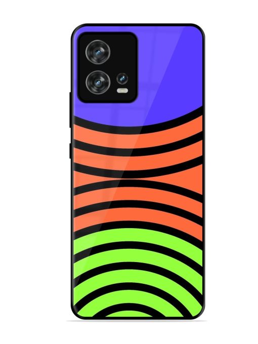 Psychedelic Stripe Symphony Glossy Soft Edge Case for Motorola Moto Edge 30 Fusion Chachhi