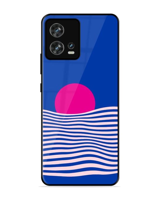 Pink Sunset Over Blue Waves Glossy Soft Edge Case for Motorola Moto Edge 30 Fusion Chachhi