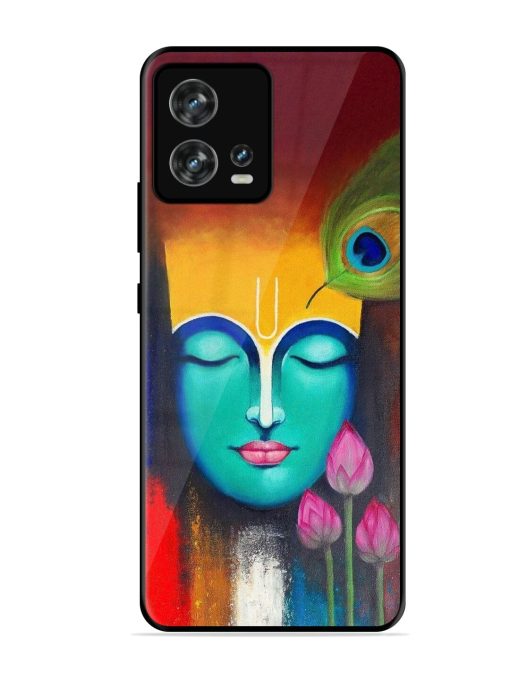 Divine Tranquility: The Face Of Krishna Glossy Soft Edge Case for Motorola Moto Edge 30 Fusion Chachhi