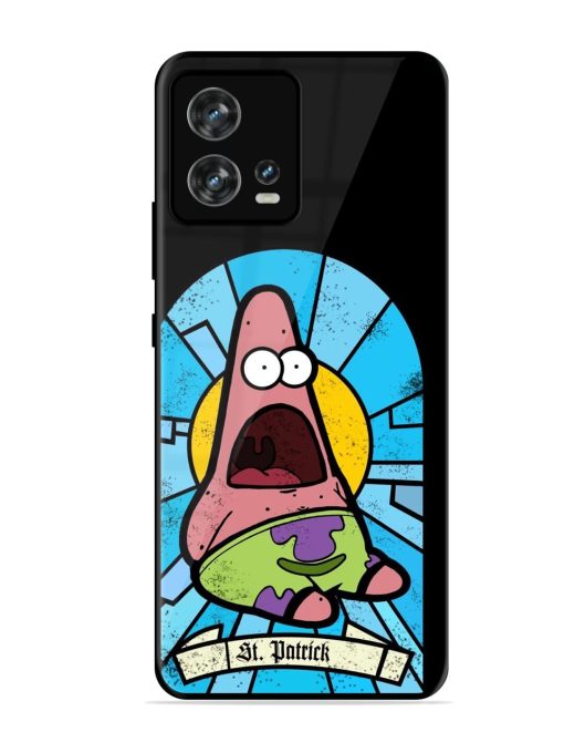 St. Patrick'S Day Stained Glass Patrick Star Glossy Soft Edge Case for Motorola Moto Edge 30 Fusion Chachhi