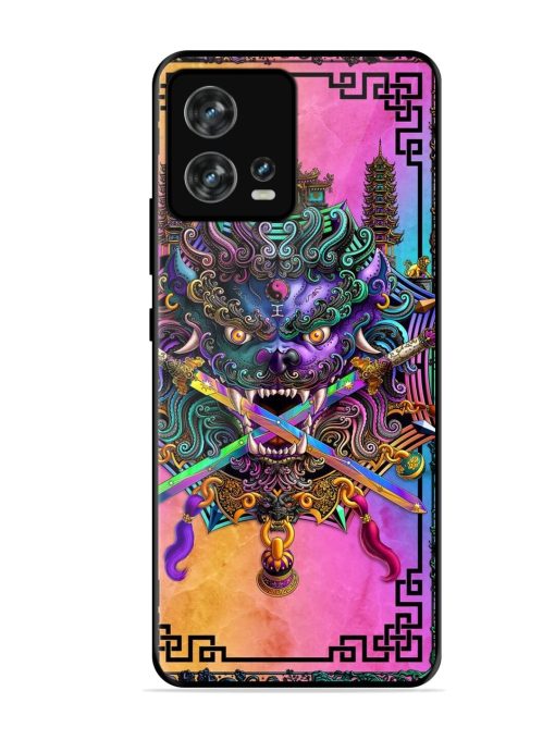 Psychedelic Fu Dog Tapestry Glossy Soft Edge Case for Motorola Moto Edge 30 Fusion