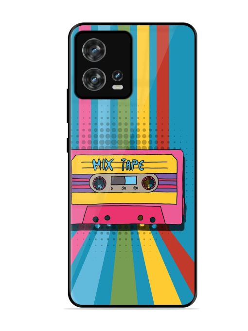 Retro Cassette Tapes Glossy Soft Edge Case for Motorola Moto Edge 30 Fusion Chachhi