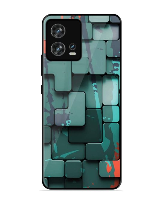 Abstract Geometric Mosaic Glossy Soft Edge Case for Motorola Moto Edge 30 Fusion